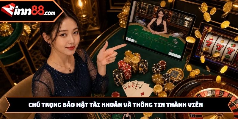 Chú trọng bảo mật tài khoản và thông tin thành viên