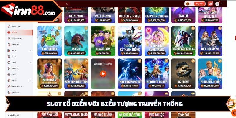 Slot cổ điển với biểu tượng truyền thống