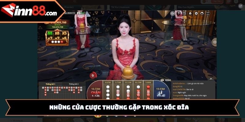 Những cửa cược thường gặp trong xóc đĩa