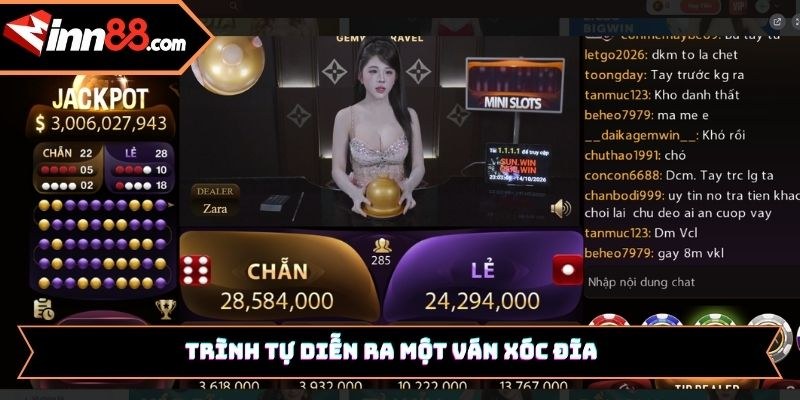 Trình tự diễn ra một ván xóc đĩa